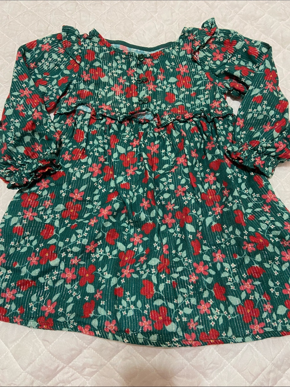 Toddler floral Christmas dress
